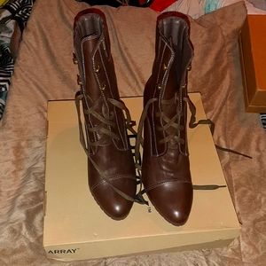 Brown leather "witch boot"